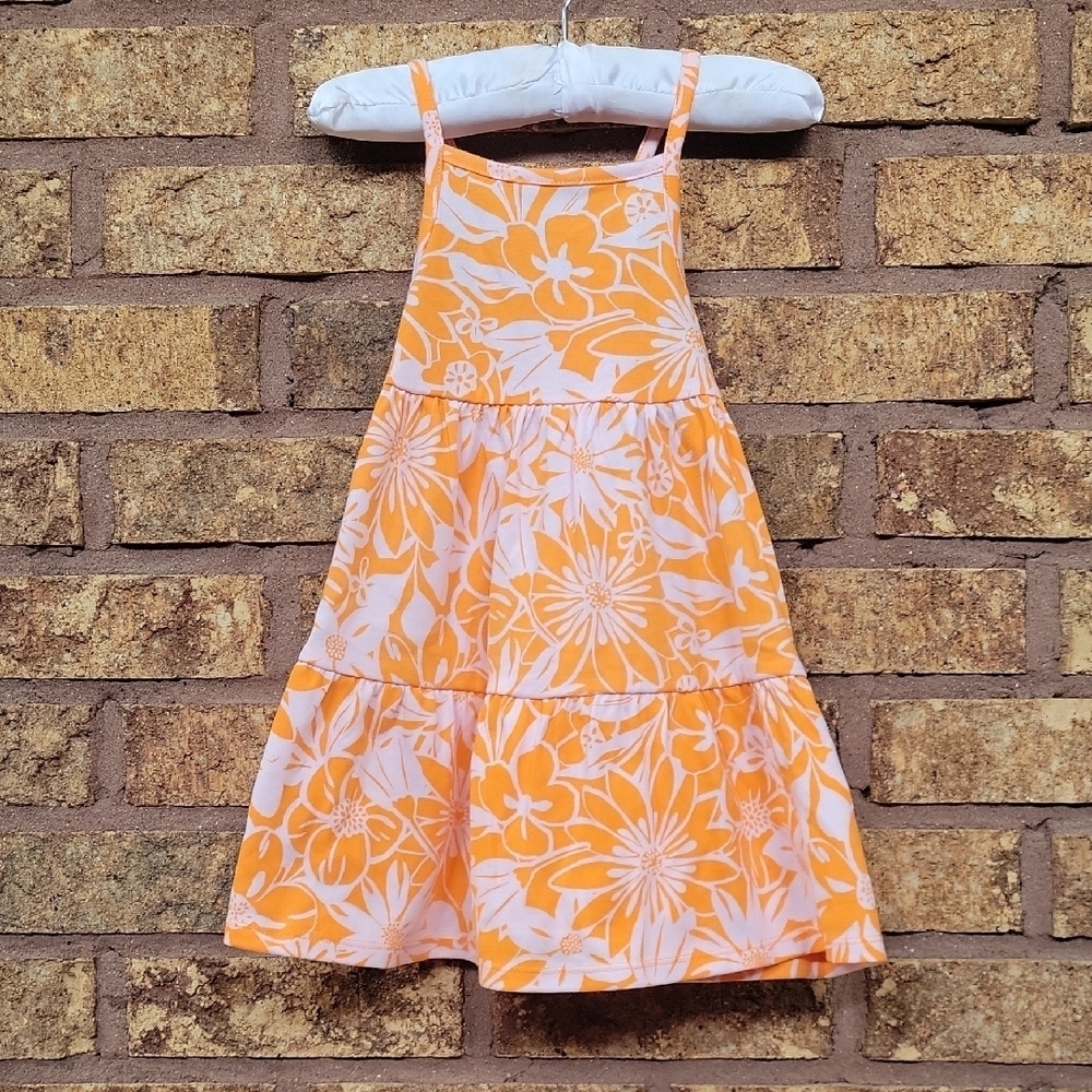 Cat & Jack Orange and White Casual Dress SIZE 2T